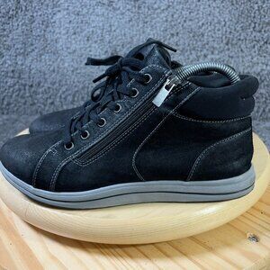 Clarks Cloudsteppers Breeze Glide Boots Womens Size 8 Black Nubuck Leather